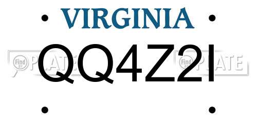 QQ4Z2I Virginia License Plate