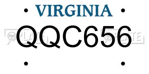 QQC656 Virginia License Plate