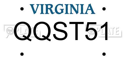 QQST51 Virginia License Plate