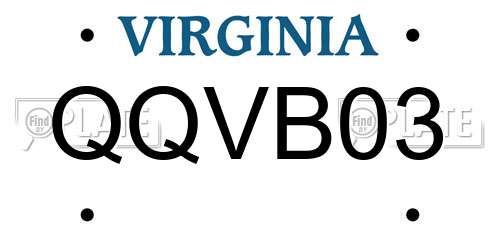 QQVB03 Virginia License Plate
