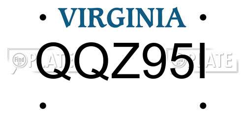 QQZ95I Virginia License Plate