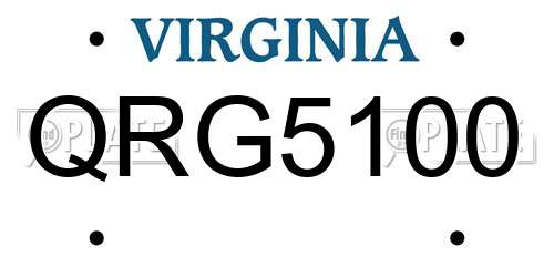 QRG5100 Virginia License Plate
