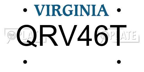 QRV46T Virginia License Plate