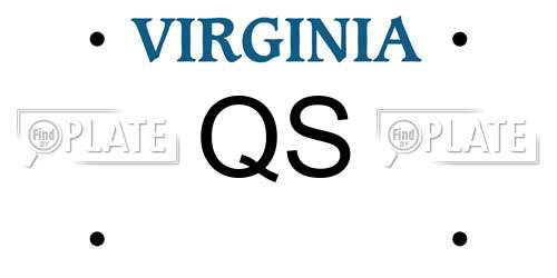 QS Virginia License Plate