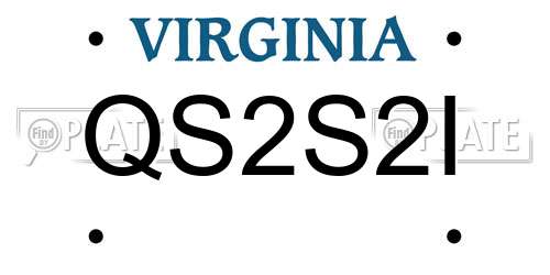 QS2S2I Virginia License Plate