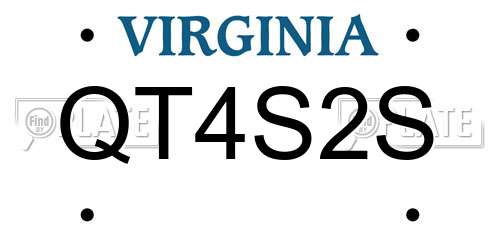 QT4S2S Virginia License Plate