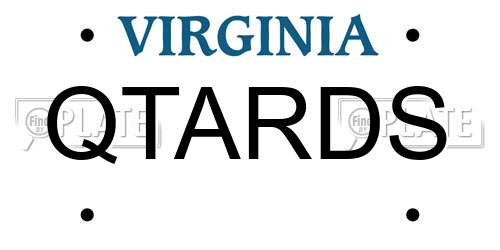 QTARDS Virginia License Plate