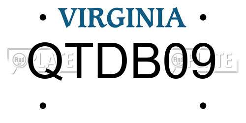 QTDB09 Virginia License Plate