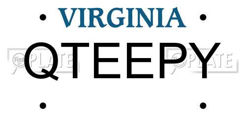 QTEEPY Virginia License Plate