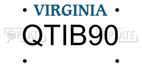 QTIB90 Virginia License Plate