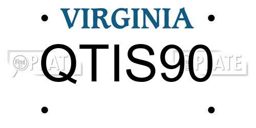 QTIS90 Virginia License Plate