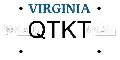QTKT Virginia License Plate
