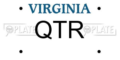QTR Virginia License Plate