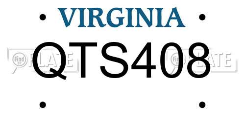 QTS408 Virginia License Plate