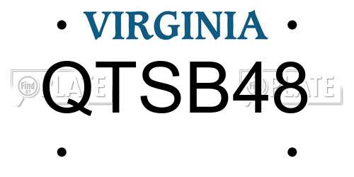 QTSB48 Virginia License Plate