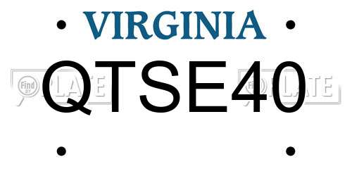 QTSE40 Virginia License Plate