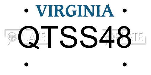 QTSS48 Virginia License Plate