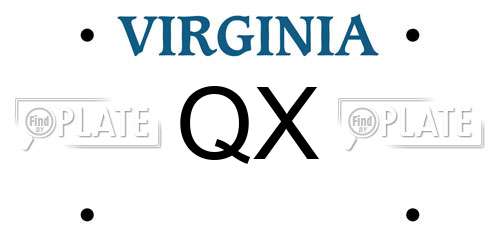 QX Virginia License Plate