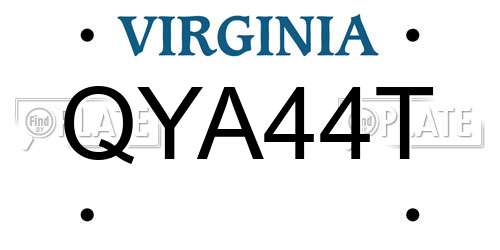 QYA44T Virginia License Plate
