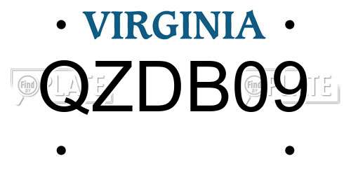 QZDB09 Virginia License Plate