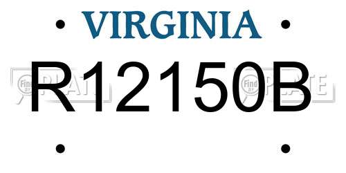 R12150B Virginia License Plate