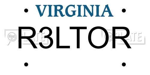 R3LTOR Virginia License Plate