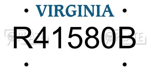 R41580B Virginia License Plate