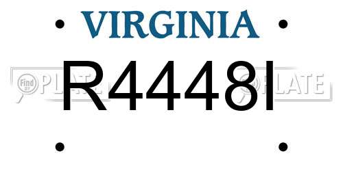 R4448I Virginia License Plate