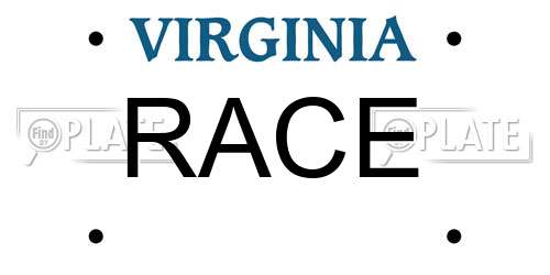 RACE Virginia License Plate