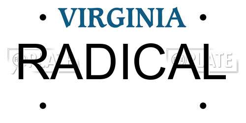 RADICAL Virginia License Plate