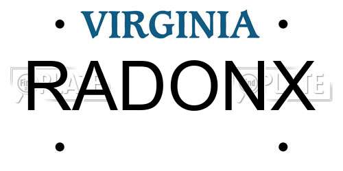 RADONX Virginia License Plate