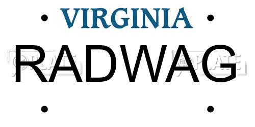 RADWAG Virginia License Plate