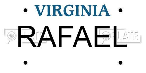 RAFAEL Virginia License Plate