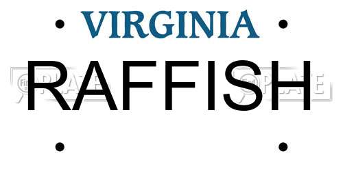 RAFFISH Virginia License Plate