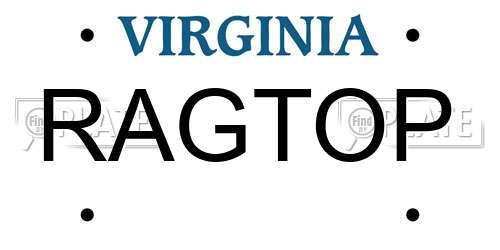 RAGTOP Virginia License Plate