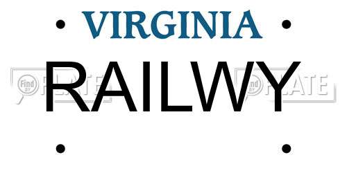 RAILWY Virginia License Plate