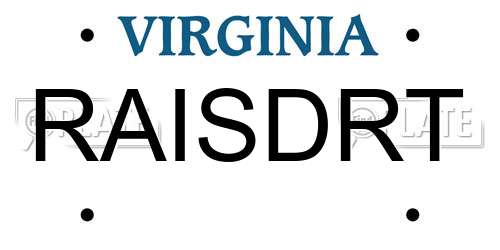 RAISDRT Virginia License Plate