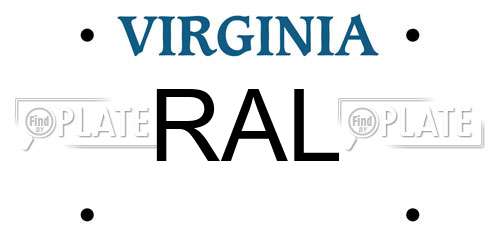 RAL Virginia License Plate