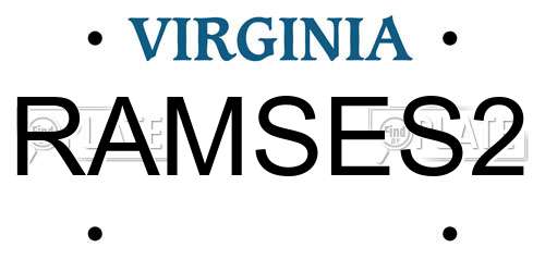 RAMSES2 Virginia License Plate