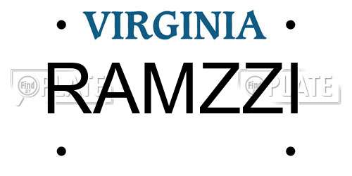 RAMZZI Virginia License Plate