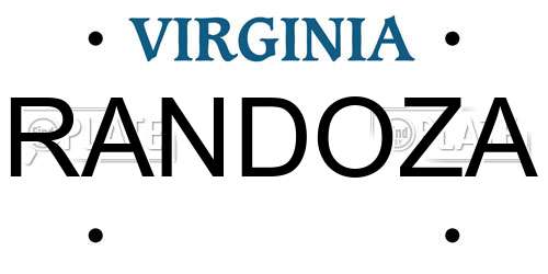 RANDOZA Virginia License Plate