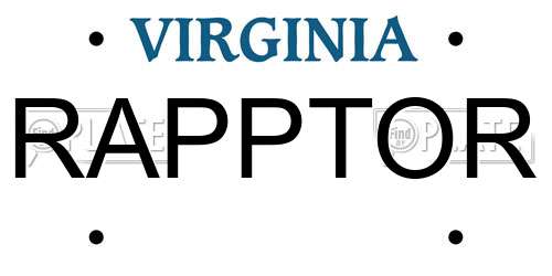 RAPPTOR Virginia License Plate