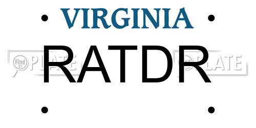 RATDR Virginia License Plate