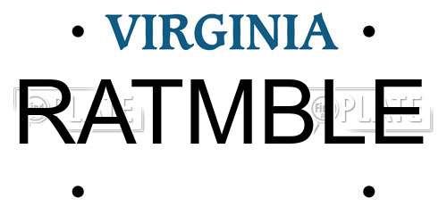 RATMBLE Virginia License Plate