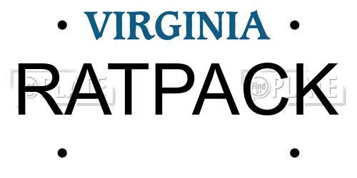 RATPACK Virginia License Plate
