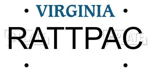 RATTPAC Virginia License Plate