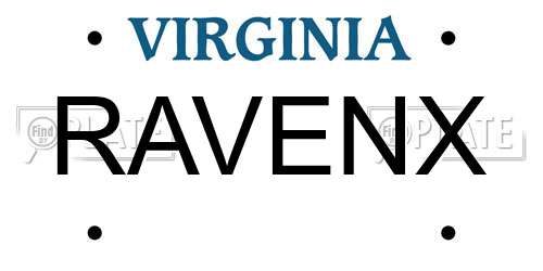 RAVENX Virginia License Plate
