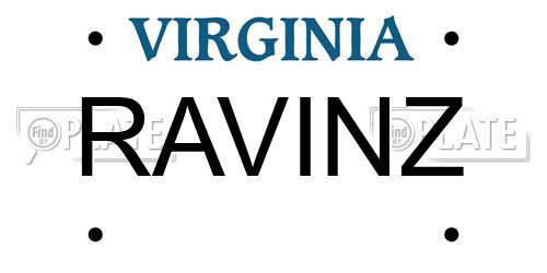 RAVINZ Virginia License Plate