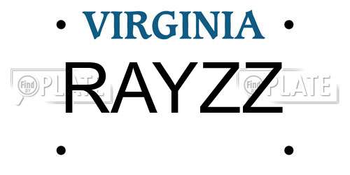 RAYZZ Virginia License Plate