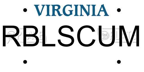 RBLSCUM Virginia License Plate